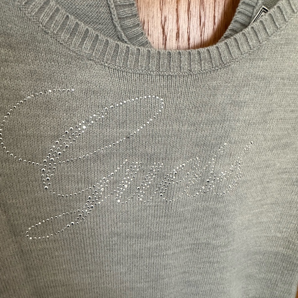 Guess | Grey Sweater w/ Rhinestones & Key Hole back | Color: Grey | Size: M